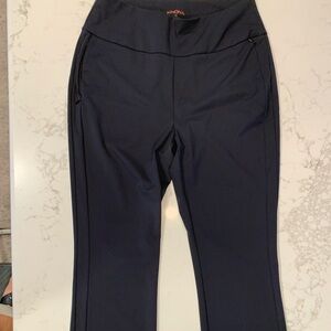 KINONA Black Athletic Pants Medium Golf Tennis Zip Pocket Stretch